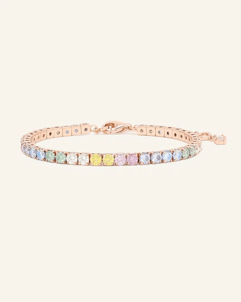 Pastel Moissanite Tennis Bracelet - Love Estella