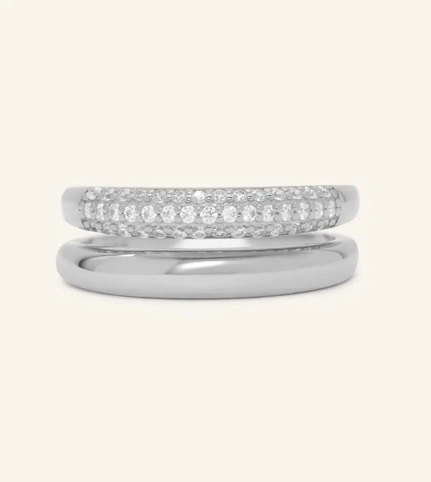 Pave Pair Ring by Elate - Love Estella