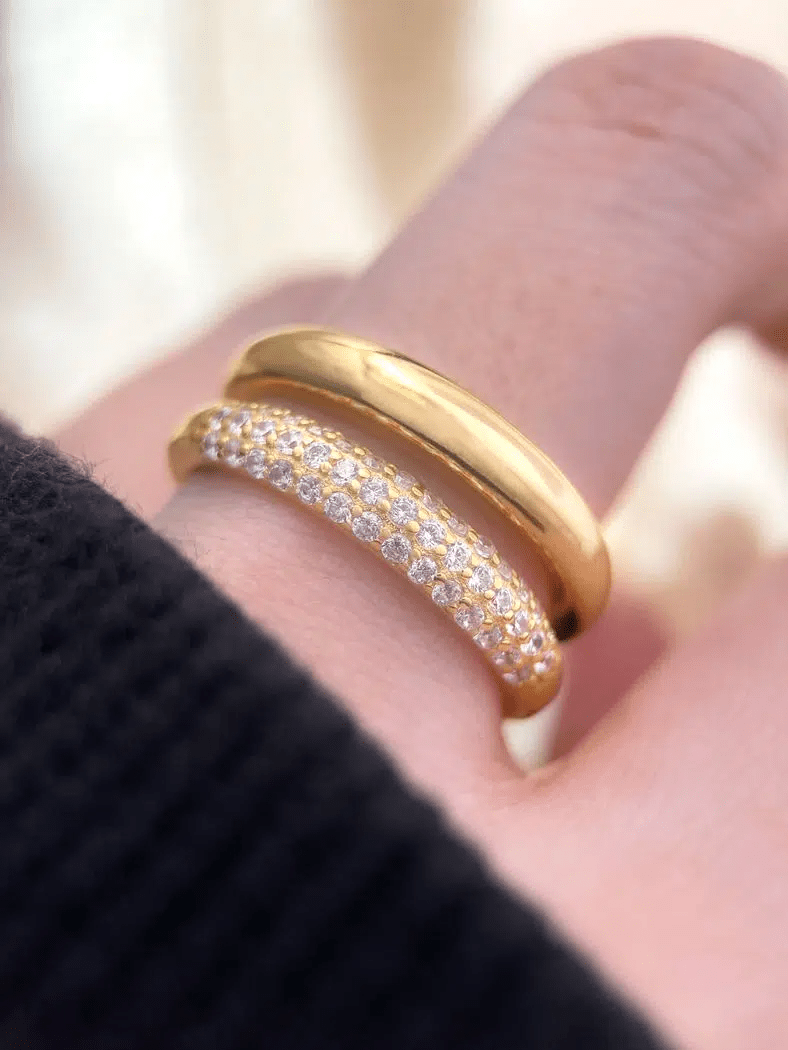 Pave Pair Ring by Elate - Love Estella