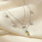 Peach Blossoming Layered Necklace