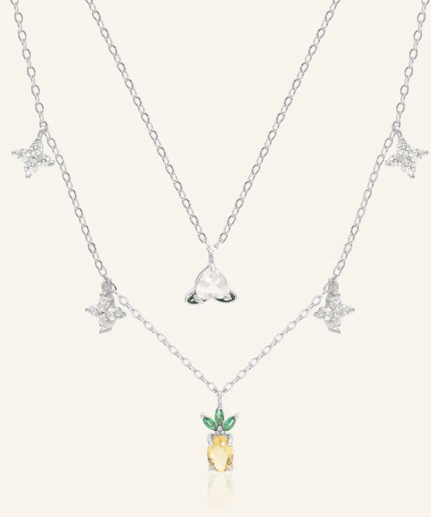 Peach Blossoming Layered Necklace - Love Estella