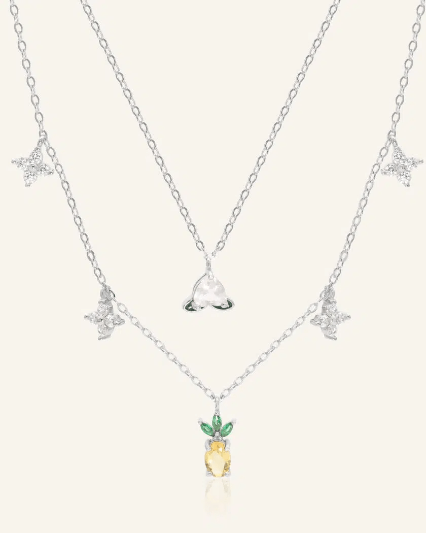 Peach Blossoming Layered Necklace - Love Estella