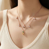 Peach Blossoming Layered Necklace