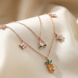 Peach Blossoming Layered Necklace