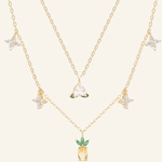 Peach Blossoming Layered Necklace - Love Estella