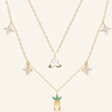 Peach Blossoming Layered Necklace - Love Estella