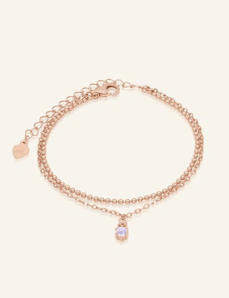 Petite Layering Bracelet (Faceted Moonstone) by Elate - Love Estella