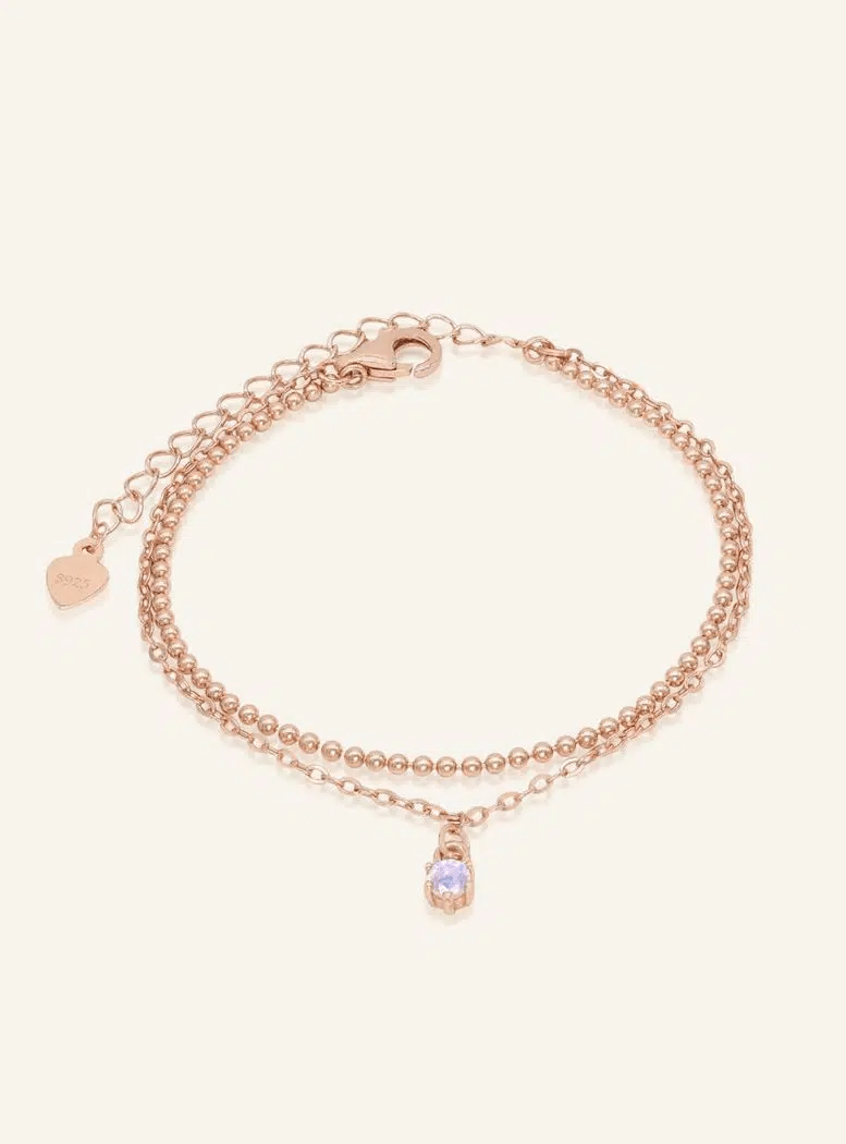 Petite Layering Bracelet (Faceted Moonstone) by Elate - Love Estella