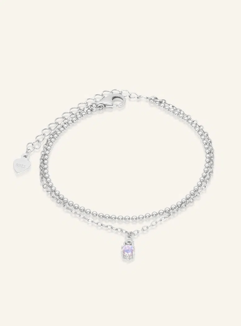 Petite Layering Bracelet (Faceted Moonstone) by Elate - Love Estella