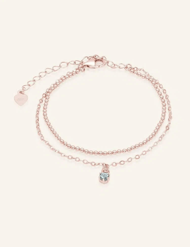 Petite Layering Bracelet (Grey Spinel) by Elate - Love Estella