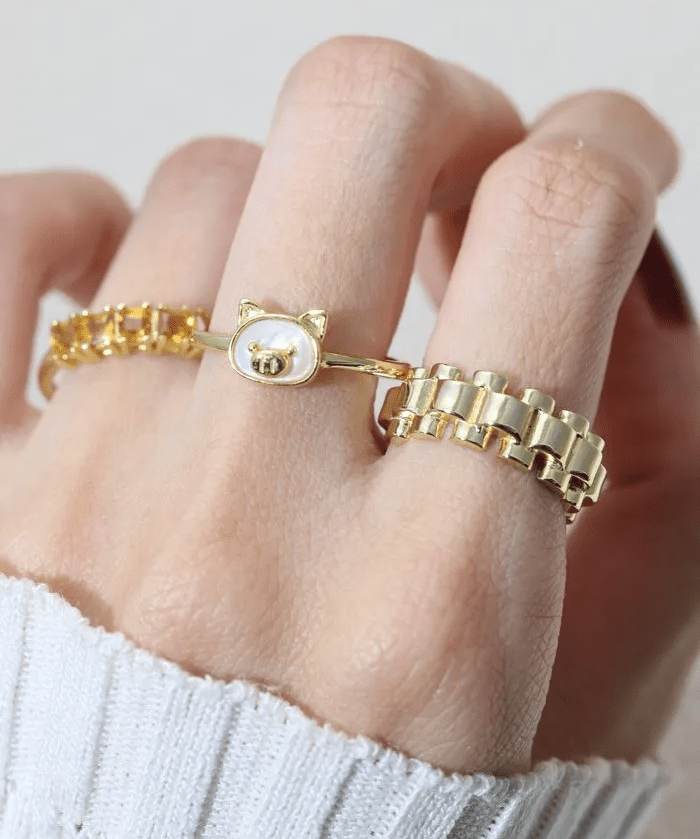 Pig Zodiac MOP Ring - Love Estella