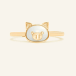 Pig Zodiac MOP Ring - Love Estella