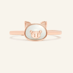 Pig Zodiac MOP Ring - Love Estella