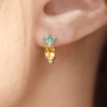 Pineapple Citrine Huggies - Love Estella