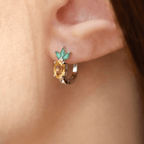 Pineapple Citrine Huggies - Love Estella