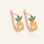 Pineapple Citrine Huggies - Love Estella