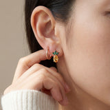 Pineapple Citrine Huggies