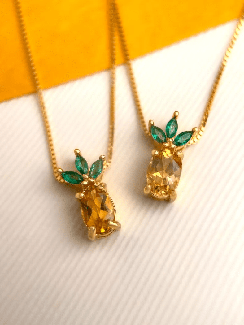 Pineapple Citrine Necklace - Love Estella