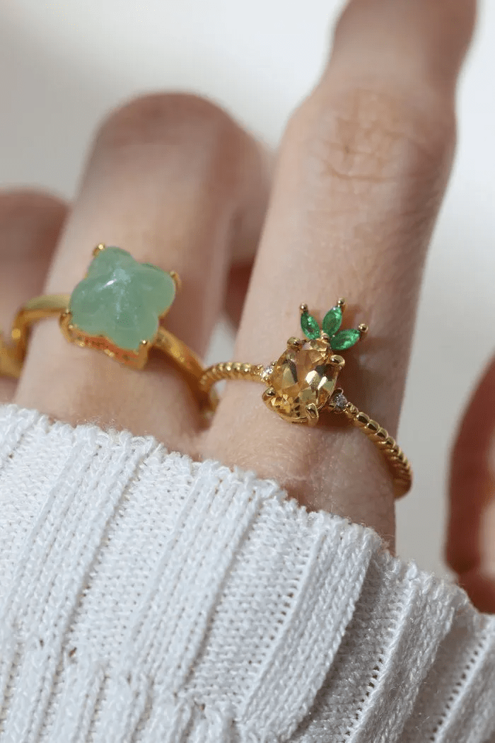Pineapple Citrine Ring - Love Estella