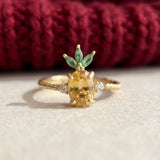 Pineapple Citrine Ring