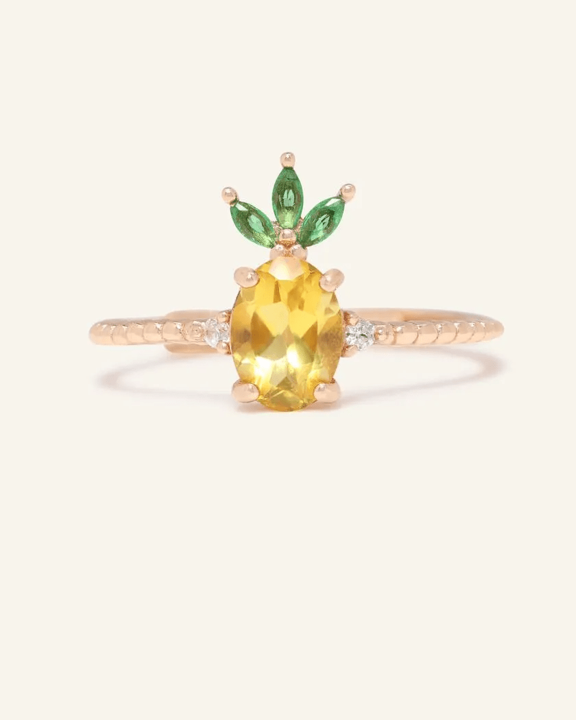 Pineapple Citrine Ring - Love Estella