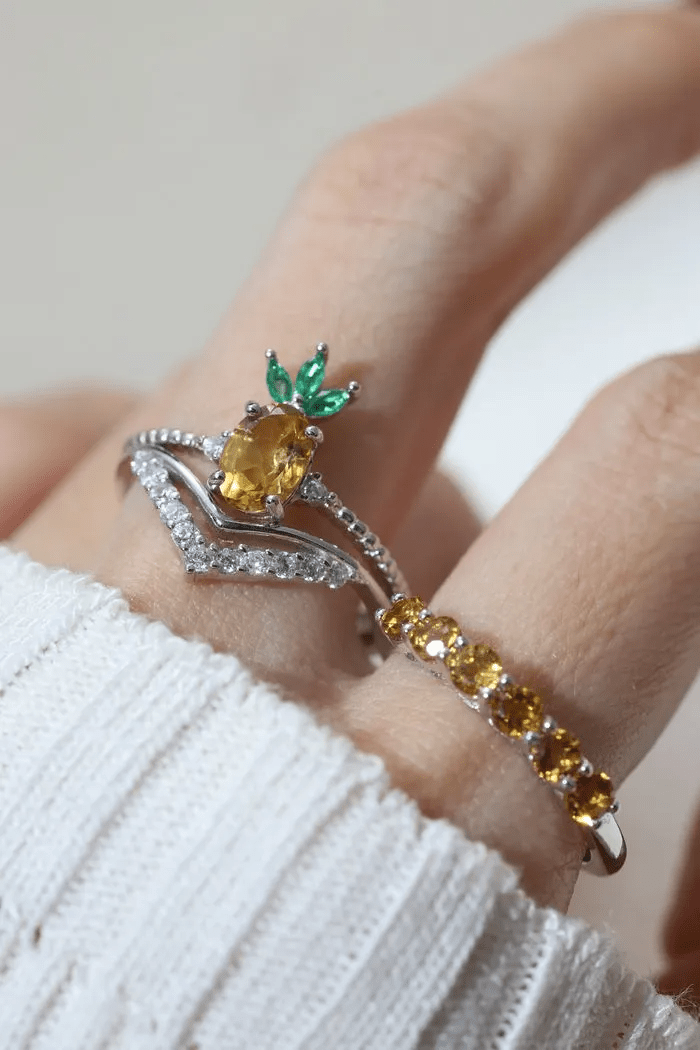 Pineapple Citrine Ring - Love Estella