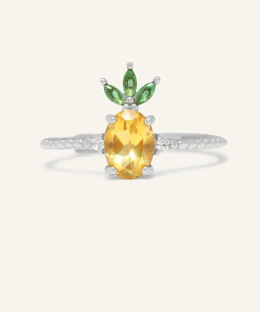 Pineapple Citrine Ring - Love Estella