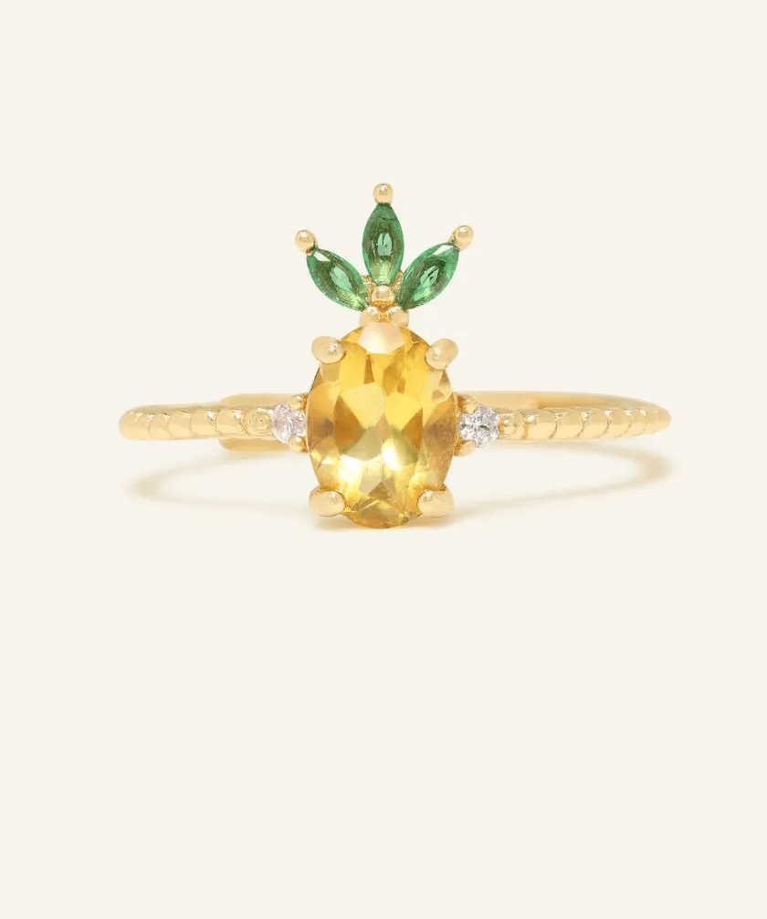 Pineapple Citrine Ring - Love Estella