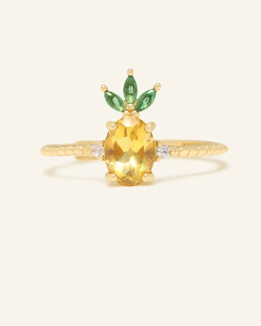 Pineapple Citrine Ring - Love Estella
