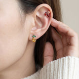Pineapple Citrine Studs