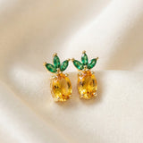 Pineapple Citrine Studs