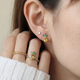 Pineapple Citrine Studs
