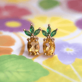 Pineapple Citrine Studs - Love Estella