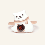 Polar Bear Garnet Ring - Love Estella