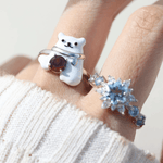Polar Bear Garnet Ring - Love Estella