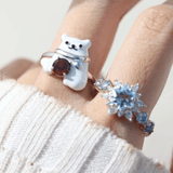 Polar Bear Garnet Ring - Love Estella
