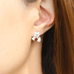 Polar Bear Garnet Studs - Love Estella