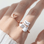 Polar Bear Moissanite Ring - Love Estella