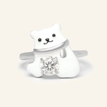 Polar Bear Moissanite Ring - Love Estella