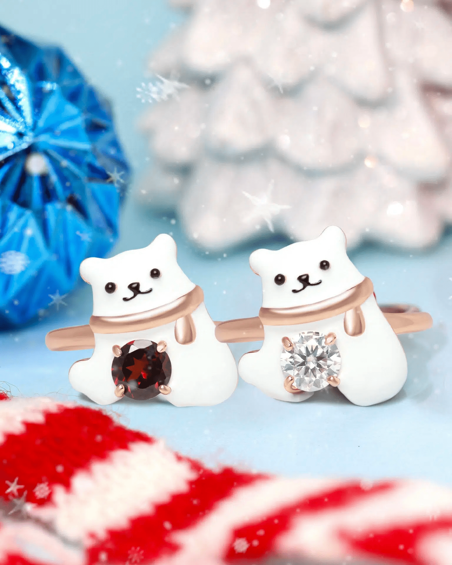 Polar Bear Moissanite Ring - Love Estella