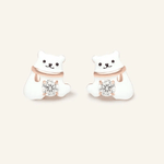 Polar Bear Moissanite Studs - Love Estella