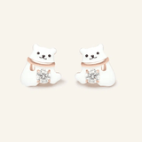 Polar Bear Moissanite Studs - Love Estella
