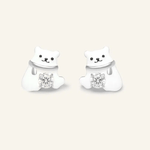 Polar Bear Moissanite Studs - Love Estella