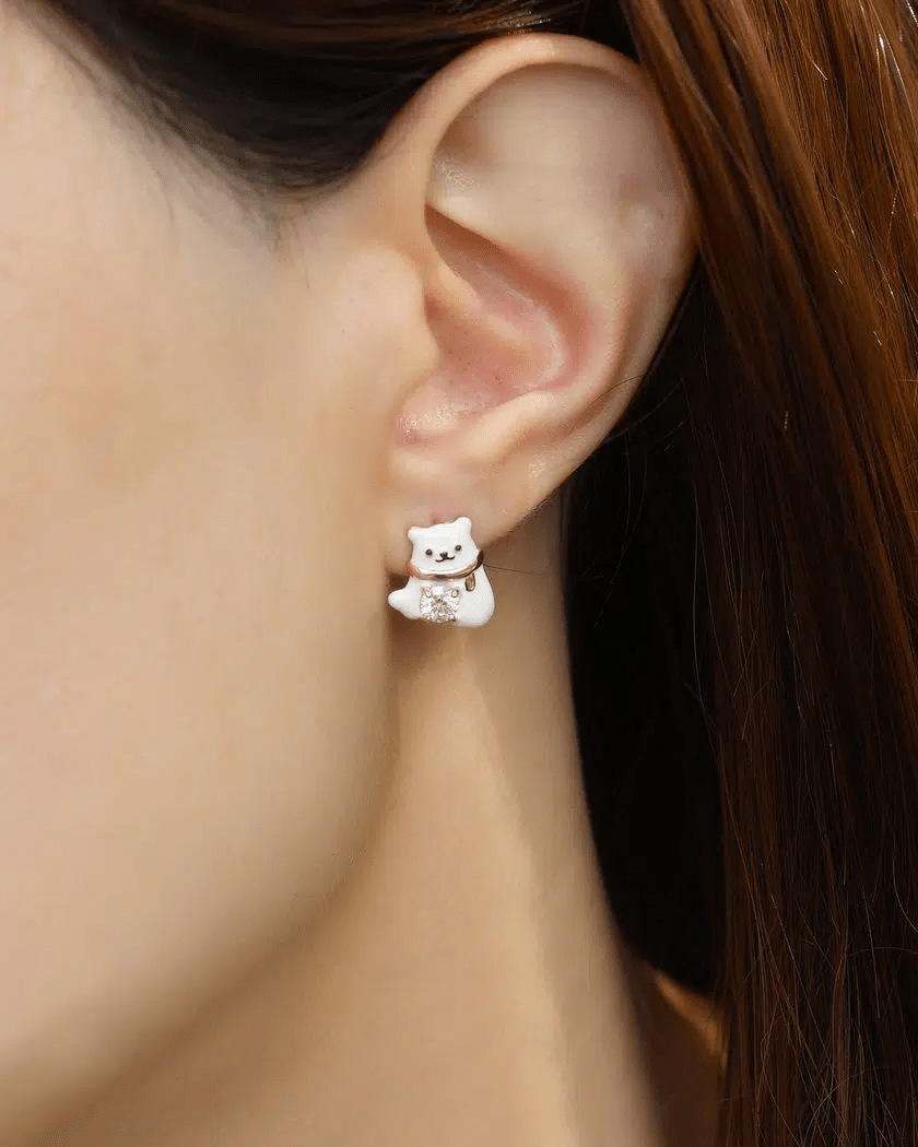 Polar Bear Moissanite Studs - Love Estella