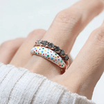 Polka Dot Enamel Ring - Love Estella