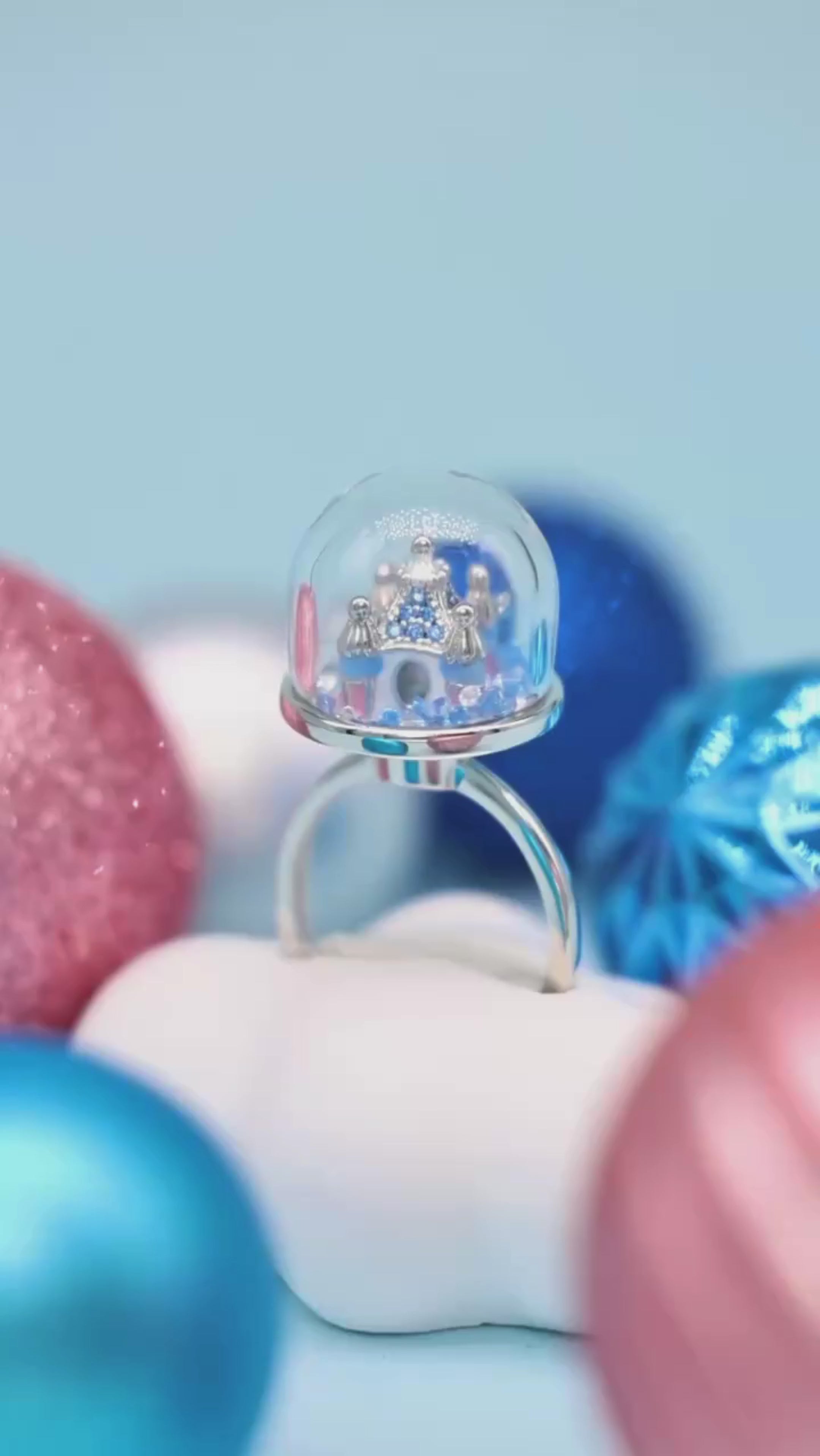 spinning magical kingdom ring in silver