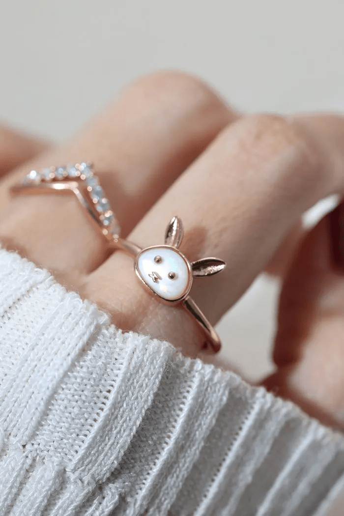 Rabbit Zodiac MOP Ring - Love Estella