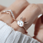 Rabbit Zodiac MOP Ring - Love Estella