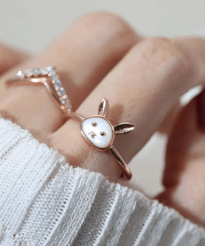 Rabbit Zodiac MOP Ring - Love Estella