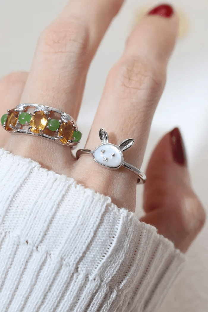 Rabbit Zodiac MOP Ring - Love Estella